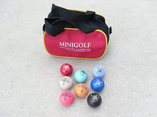 Minigolfbälle, Spezialbälle für Hobbyspieler mit kleiner Balltasche 8
