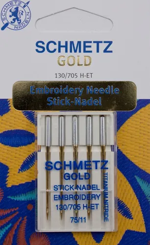 Gold Titan Stick Nähmaschinennadeln St. 75 - SCHMETZ 5
