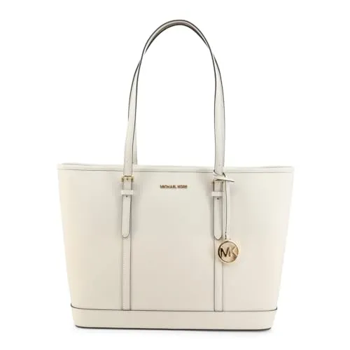 Michael Kors Shopper Damen - Elegante Handtasche in Weiß - Handtasche für Damen aus hochwertigem Leder, mit praktischem Reißverschluss und drei Innentaschen. Ideal für stilbewusste Frauen, die Funktionalität und Design schätzen.