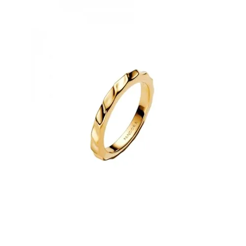 Pandora Gewellter Bandring aus 14 Karat Vergoldung - Eleganter Ring aus der Essence Kollektion mit gewelltem Design. Handgefertigt, symbolisiert er Freiheit und Individualität – ideal für modische Statements.