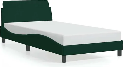 Bettgestell ohne Matratze Dunkelgrün 100x200 cm