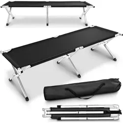 TRESKO Feldbett XL - Klappbett für Camping und Reisen - Robustes Feldbett mit einer Liegefläche von 190 cm, ideal für Camping und Gäste. Hohe Belastbarkeit bis 150 kg, platzsparend und leicht zu transportieren.