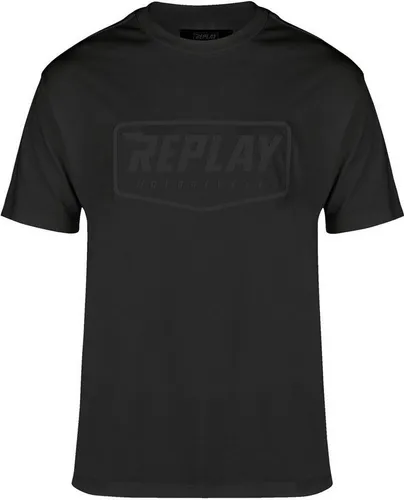 Replay Logo T-Shirt, Schwarz, Größe XS für Männer - Stylisches T-Shirt mit Rundhalsausschnitt und großem Replay Logo-Frontprint. Ideal für den lässigen Look und vielseitig kombinierbar. Perfekt für modebewusste Männer!