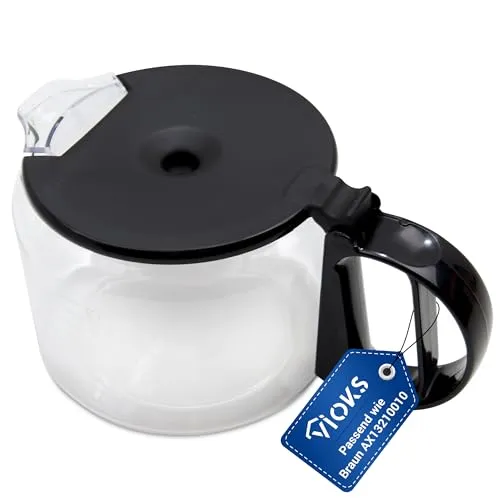 VIOKS Glaskanne Ersatz für Braun AX13210010 BRSC010 für Aromaster und Aromaster Plus Kaffeemaschine