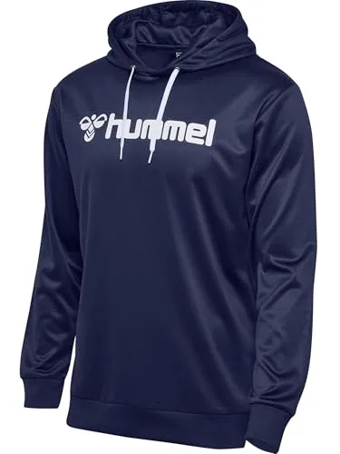 Hummel Hmllogo Hoodie - Marineblau, Größe S - Sportjacke mit Hummel-Logo, aus weichem Baumwollmaterial für hohen Tragekomfort. Ideal für Sport, Freizeit und Entspannung.