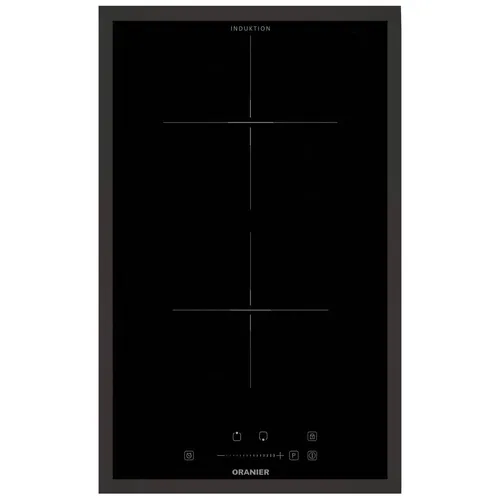 Oranier Domino Kochfeld 30 cm autark Induktion 2 Zonen Slider & schwarzer Rahmen