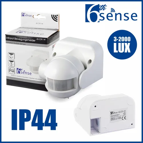 Bewegungsmelder Außen weiß Bewegungs Melder Wand Sensor PIR 180° 12m IP44 LED Aufputz