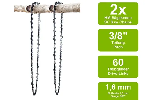 Sägeketten für Stihl 034 - 40cm, 3/8, 60TG, 1,6mm - Hochwertige Sägekette für Stihl 034, 40cm Schnittlänge, ideal für präzise Schnitte und langlebige Leistung. Professionelle SECURA Qualität für Kettensägen.