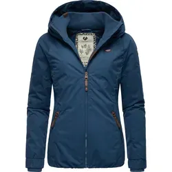 Ragwear Damen Winterjacke Dizzie in Navy, Gr. M - Funktionsjacke mit großer Kapuze, wasserdicht und winddicht, ideal für kalte Tage. 100% vegan, warm gefüttert und perfekt für den urbanen Lifestyle.