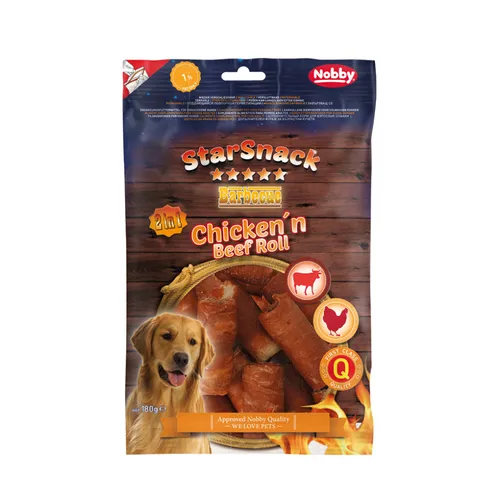 Nobby Hundeleckerli StarSnack Barbecue Chicken and Beef Roll 180 g