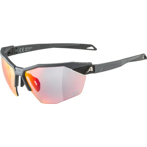 Alpina Twist SIX HR QV Sportbrille grau matt - Die Alpina Twist SIX HR QV ist eine vielseitige Sportbrille für Outdoor-Aktivitäten. Mit automatischer Anpassung an Lichtverhältnisse und optimalem Tragekomfort ist sie der ideale Begleiter für Sportler.