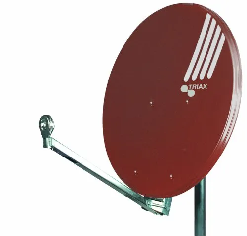 Triax HIT FESAT 85 Satellitenantenne (85 cm Durchmesser Aluminium, 40mm Feedaufnahme Kabelführung vormontiert) Ziegelrot