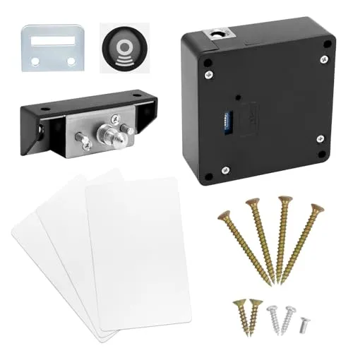 QWORK® RFID Smart Schubladenschloss, versteckte Schlösser für Schrank