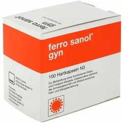 Ferro Sanol Gyn 100 ST - Arzneimittel zur Behandlung von Eisen- und Folsäuremangel, besonders während der Schwangerschaft und Stillzeit. Unterstützt die Gesundheit von Mutter und Kind.