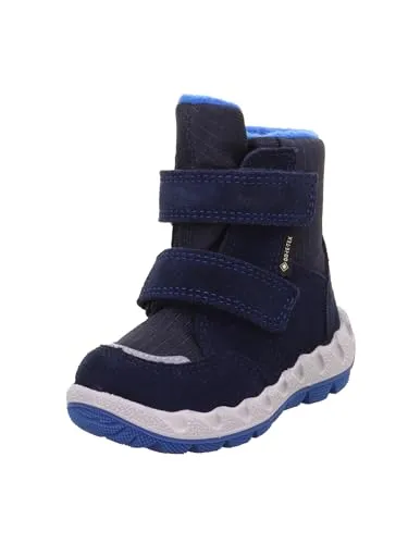 Superfit Icebird Stiefel blau (8000) 28 - Kinder Stiefel mit wasserdichter GORE-TEX Membran und warmem Innenfutter, ideal für winterliche Abenteuer und breite Füße. Nachhaltig aus recycelten Materialien gefertigt.