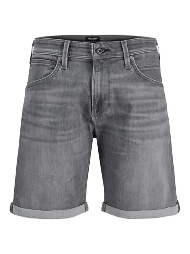 JACK&JONES Herren Jjirick Jjfox 310 Sn Shorts, Grey Denim - Herren-Shorts aus hochwertigem Grey Denim, bieten perfekten Tragekomfort und einen lässigen Look für den Sommer.