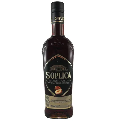 Soplica Polnischer Haselnusslikör mit Schokolade 0,5L - Likör mit 25% Vol., verführerischer Geschmack von Haselnüssen und Schokolade, ideal für besondere Anlässe oder als Geschenk.