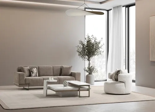Beige Stoff Sofa und Sessel Set – Modernes Wohnzimmermöbel - Elegantes Set für das Wohnzimmer mit 4 Sitzplätzen. Bequeme Polsterung und stilvolles Design bieten höchsten Komfort und eine einladende Atmosphäre.