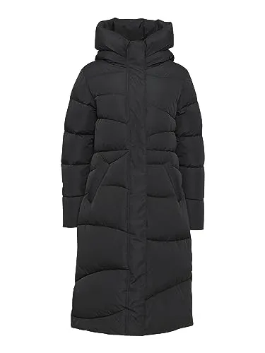 mazine Wanda Coat - Steppmantel in Schwarz, Größe S - Funktionsjacke mit verstellbarem Kordelzug, wasserabweisendem Stoff und hochwertiger Fake-Daunenfüllung für ultimativen Komfort und Wärme.