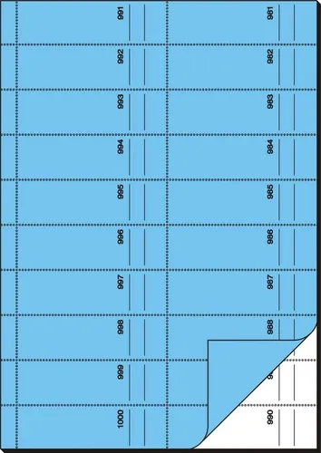 Sigel Formularblock Bonbuch 1000 Abrisse A4 hoch 65g/qm blau mit Blaupapier 2x50 Blatt