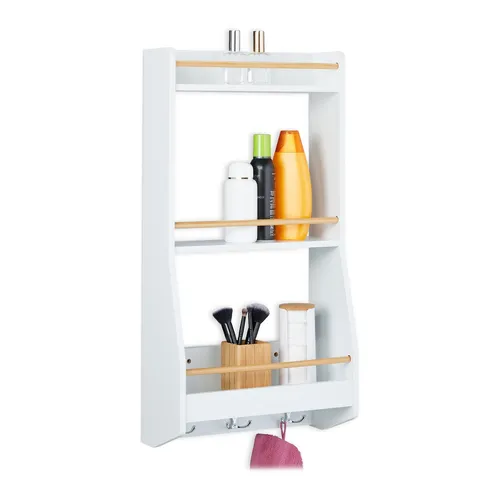 Wandregal Hängeregal - Schweberegal für Badezimmer und Küche - Praktisches Wandregal mit 3 Fächern, ideal für Bad und Küche. Aus robustem Material gefertigt, hält bis zu 12 kg und bietet stilvolle Aufbewahrung.