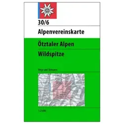 Alpenvereinskarten AV 30/6 Wildspitze - Ötztaler Alpen Alpenvereinskarte