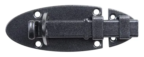 Alberts 301323 DURAVIS® Schlossriegel | mit flachem Griff | schwarzdiamant duplexbeschichtet | Platte 90 x 44 mm