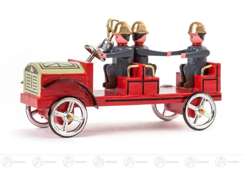 Dregeno Erzgebirge Weihnachtsfigur Miniatur Kleiner Mannschaftswagen Höhe ca 3,5 cm NEU