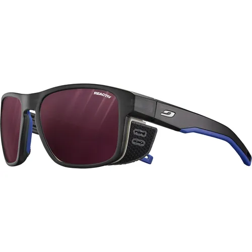 Julbo Shield M Reactiv High Contrast 0-4 - Hochgebirgsbrille - Sportbrillen für Outdoor-Aktivitäten, mit selbsttönenden Gläsern und herausragendem Antibeschlagschutz für optimalen Sehkomfort bei anspruchsvollen Anstiegen.