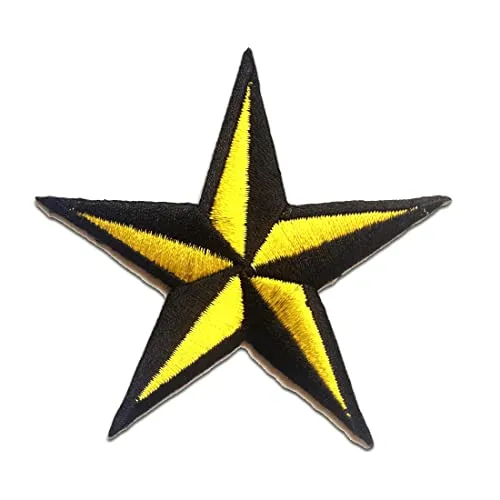 Catch the Patch Stern - (Größe: 7,5 x 7,5 cm) Aufnäher, Bügelbilder, Aufbügler, Applikationen, Patches, Sticker zum Aufbügeln oder Aufnähen – für Kleidung, Taschen, Jacken
