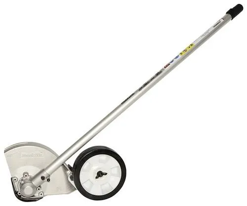 Makita 196752-0 Rasenkantenschneider-Aufsatz - Multitools: Robuster Rasenkantenschneider mit Metallschutzhaube und Einrad-Führungshilfe für präzise und mühelose Rasenkantenpflege.