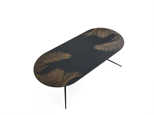 Designer Couchtisch aus Holz – Moderner Beistelltisch für Ihr Wohnzimmer - Eleganter Couchtisch in Schwarz, ca. 138 x 62 x 41 cm groß. Ideal für stilvolle Wohnzimmergestaltung, kein Zusammenbau nötig und mit 2 Jahren Herstellergarantie.