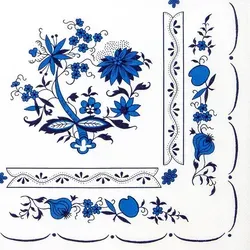 Serviette Zwiebelmuster 20tlg. Papier Bunt in blau von Home Fashion