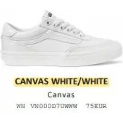 Vans Damen Brooklyn LS Sneaker, Canvas White/White, 42 EU in weiß von Vans
