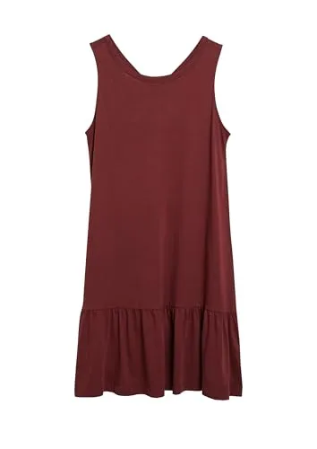 s.Oliver Jersey-Kleid im Relaxed Fit mit Rücken-Detail - Entspanntes Jersey-Kleid für lässige Tage. Aus weichem Baumwollmix, ärmellos und mit Rundhalsausschnitt, bietet es hohen Tragekomfort und vielseitige Kombinationsmöglichkeiten.