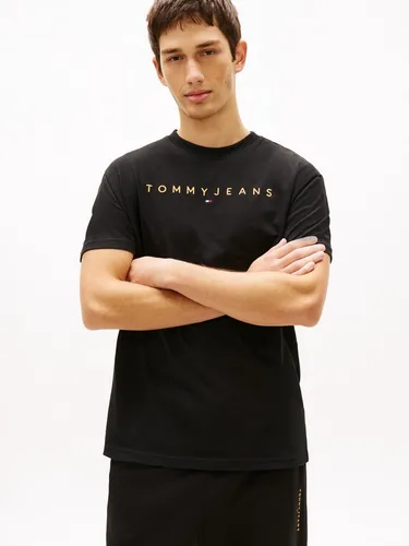 Tommy Jeans T-Shirt TJM REG LINEAR LOGO TEE EXT Rundhals, Regular Fit