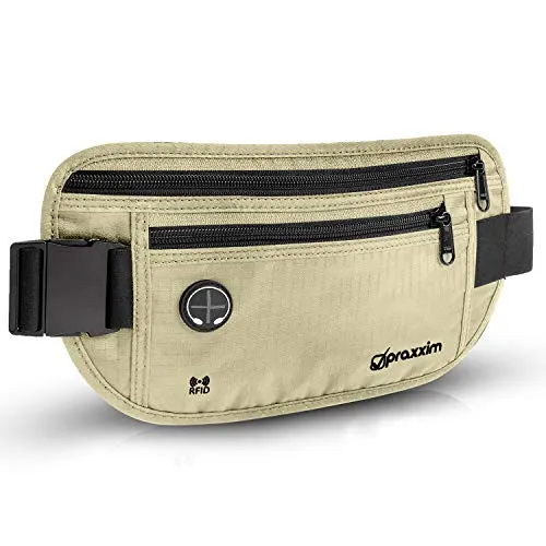 praxxim Bauchtasche für Damen und Herren in beige von praxxim