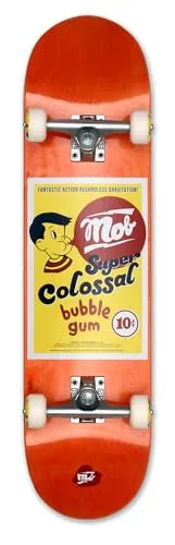 MOB Skateboards Bubble 8.0 - Komplettboard 31 x 8 Zoll - Cruiserboard mit einzigartigem Bubble Gum Design, gefertigt aus 7 Schichten Ahornholz für hohe Stabilität und Langlebigkeit, ideal für Anfänger und Profis.
