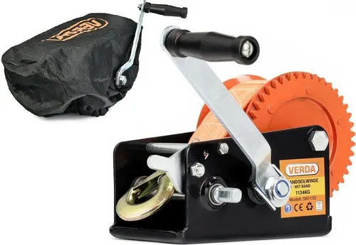 Gurtwinde Handwinde mit Gurt Bootswinde Winde Tasche 1134kg 2500lbs 8m SN1150