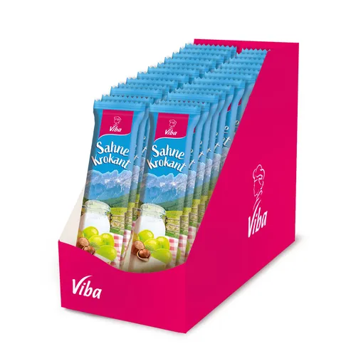 Viba Genussriegel Sahne-Krokant, Karton, 24 x 35g von Viba