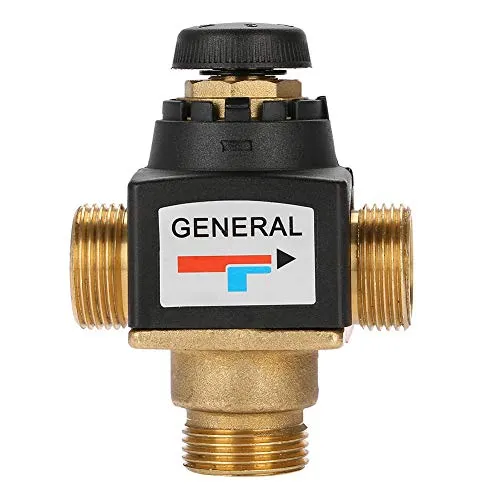 heizungsmischer 3 wege + Thermostat-Mischventil 3-Wege-DN20-Außengewinde-Messing-Thermostat-Mischventil für Solarwarmwasserbereiter
