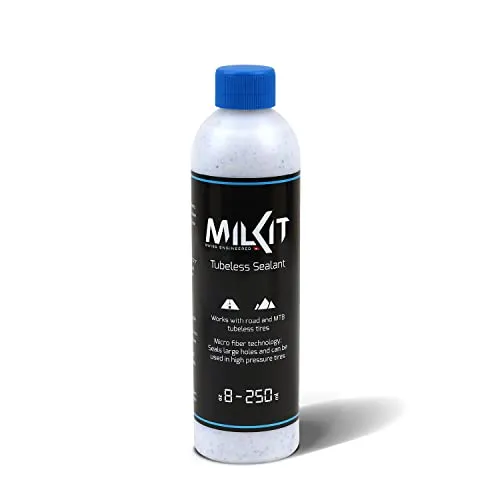milKit Tubeless Dichtmilch in 75 ml Flasche - Fahrrad Reifendichtmittel - Dichtmilch Tubeless Milch Fahrradreifen Dichtmittel MTB, Rennrad & Co. white