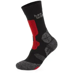 Hanwag Wandersocken Crew Trek Sock (schnelltrocknend, mittelstarke Polsterung) schwarz 45-47