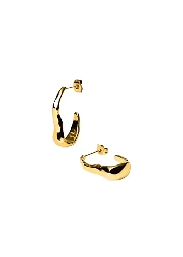 Purelei® Raw Beauty Ohrringe – Ausdrucksstarke Creolen in Gold, Silber oder Roségold - Auffällige Creolen mit organischer Form, die jedem Outfit eine ungeschliffene Eleganz verleihen. Leicht und angenehm zu tragen, ideal für Alltag und besondere Anlässe.