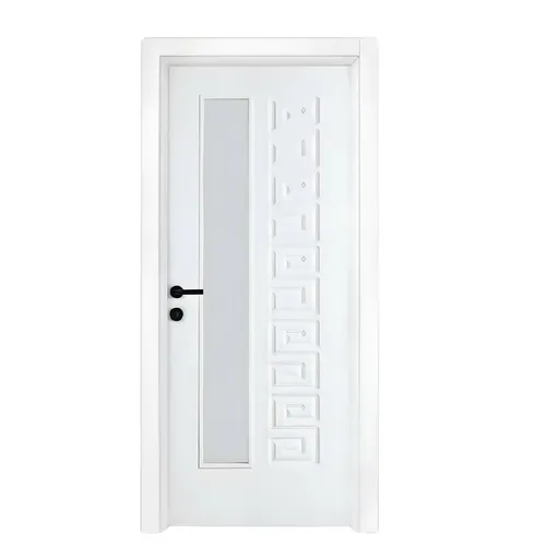 Weiße Moderne Innentür BY-508 – Exklusive Sicherheitstüren für jedes Zuhause - Hochwertige Kompletttür in modernem Design, ideal für Wohnräume. Mit stabiler PVC-Beschichtung und 2 Jahren Herstellergarantie. Maße: 96 x 209 cm.