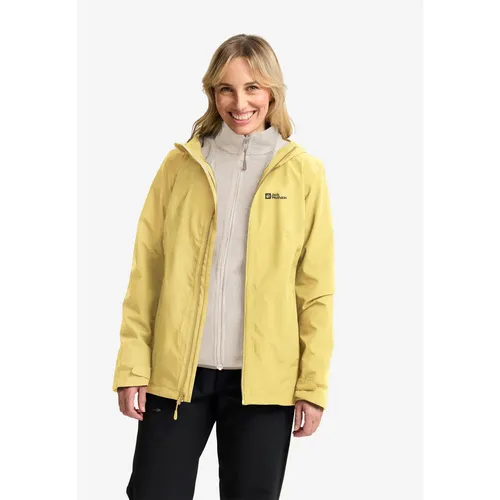 JACK WOLFSKIN MOONRISE 3IN1 JKT W - Funktionsjacke für Damen, 3-in-1-Design mit wasserdichter TEXAPORE Außenjacke und warmer Innenjacke aus recyceltem POLARTEC 200, ideal für jede Wanderung.