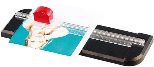 General Office Papierschneidemaschine: 3in1-Rollen-Schneidemaschine A4 mit 3 Klingenformen (Schneidemaschine Papier, Papier Schneiden, Fotopapier Laserdrucker)