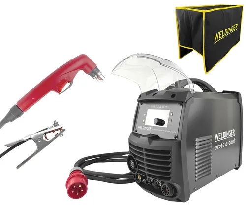 Inverter-Plasmaschneider WELDINGER PS 62 pilot pro - Plasmaschneider mit Pilotlichtbogen für präzise Schnitte bis 40 mm in Karbonstahl. Ideal für professionelle Anwendungen mit regelbarem Amperebereich von 20-60 A.