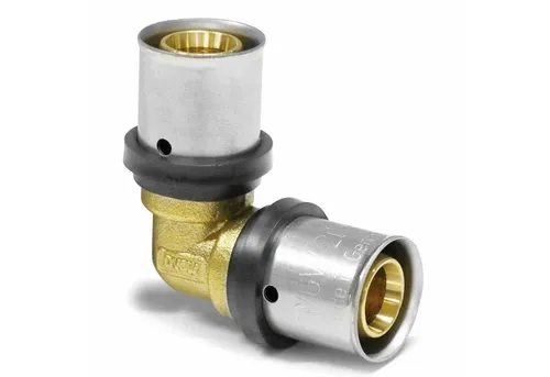 PipeTec Deutschland Steckfitting, Pipetec Press-Winkel 45° o. 90 ° gleichseitig für Alu Verbundrohre