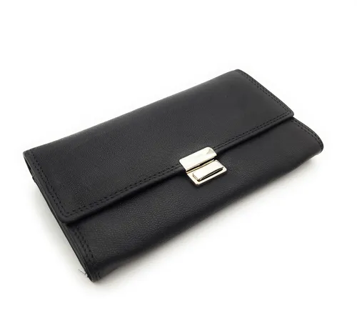 Lemasi echt Leder Kellnerbörse Geldbörse Portemonnaie Taxibörse schwarz